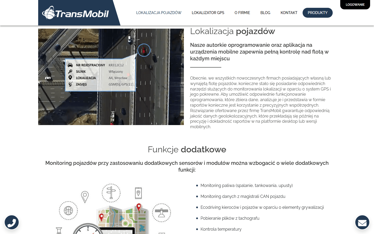Transmobil GPS monitoring — offer site