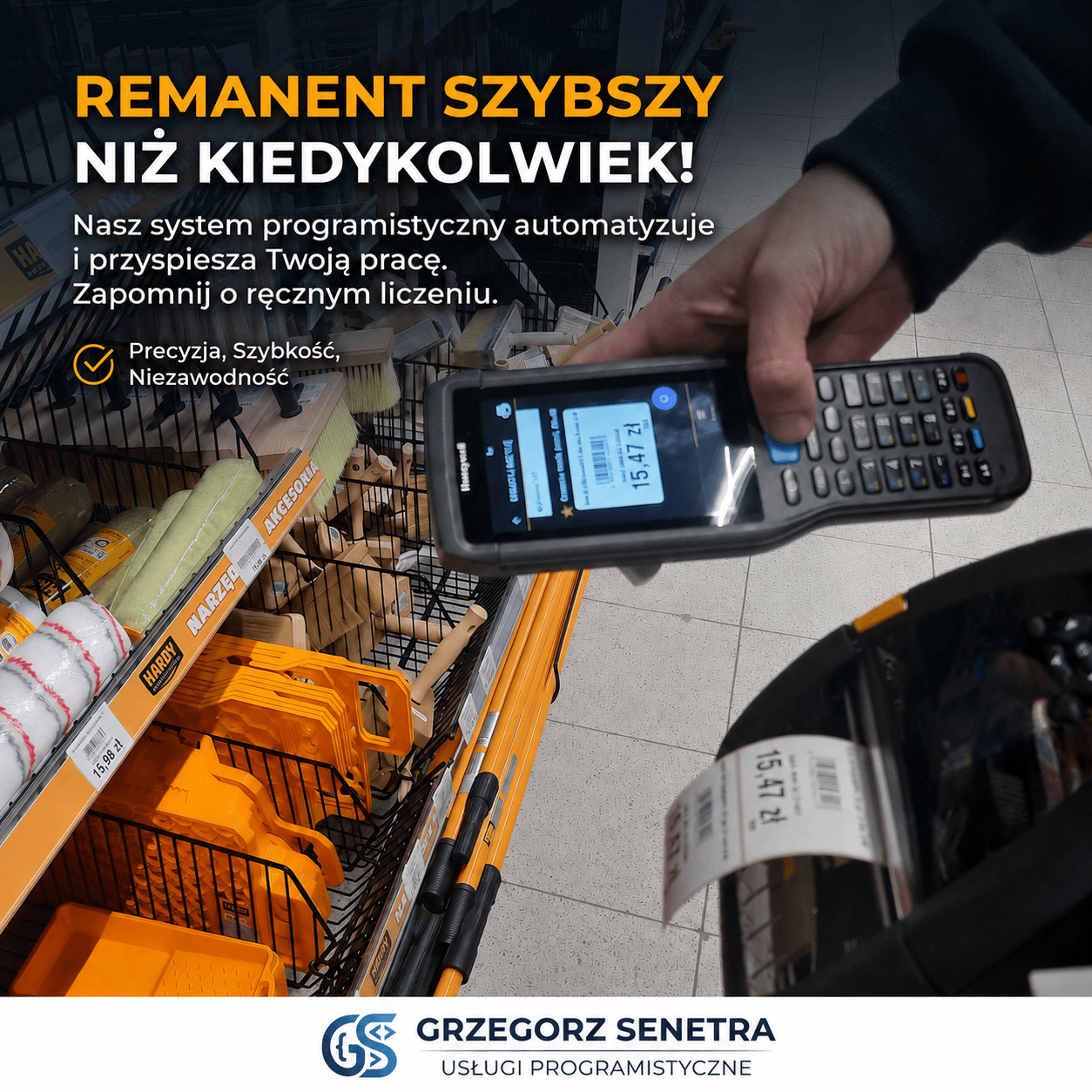 Scanning a product during stocktaking with Mobilny Magazynier